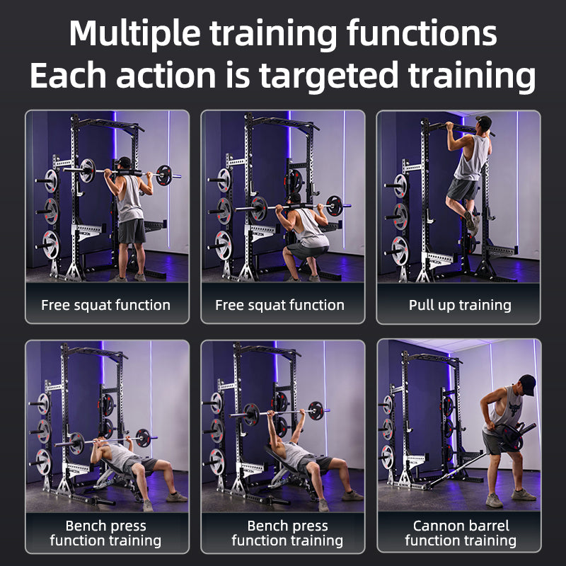 ANICZON M104 Heavy-Duty Power Rack with Multi-Functional Training Suppo