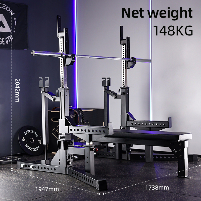 ANICZON M108 Professional Powerlifting Competition Rack – IPF Standard Bench & Squat Combo