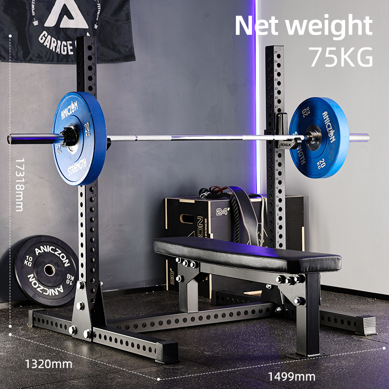 M110 Flat Bench Press Rack | Heavy-Duty Weight Bench with Adjustable J-Hooks